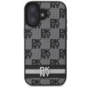 DKNY DKHCP16SPCPTSSK iPhone 16 6.1" 6.1" czarny/black hardcase Checkered Pattern & Printed Stripes