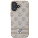 DKNY DKHCP16SPCPTSSP iPhone 16 6.1" różowy/pink hardcase Checkered Pattern & Printed Stripes