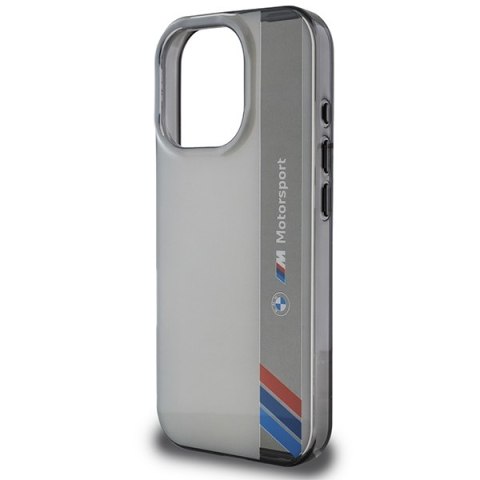 BMW BMHCP16L23HTFEG iPhone 16 Pro 6.3" szary/grey hardcase Motosport IML Vertical Stripe
