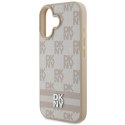 DKNY DKHCP16SPCPTSSP iPhone 16 6.1" różowy/pink hardcase Checkered Pattern & Printed Stripes