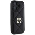 DKNY DKHCP16SPQDSLK iPhone 16 6.1" czarny/black Quilted Stack Logo