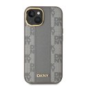 DKNY DKHMP14SPCPVSLE iPhone 14 6.1" beżowy/beige hardcase Leather Checkered Mono Pattern MagSafe