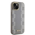 DKNY DKHMP14SPCPVSLE iPhone 14 6.1" beżowy/beige hardcase Leather Checkered Mono Pattern MagSafe