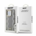 DKNY DKHMP15XPCPVSLE iPhone 15 Pro Max 6.7" beżowy/beige hardcase Leather Checkered Mono Pattern MagSafe