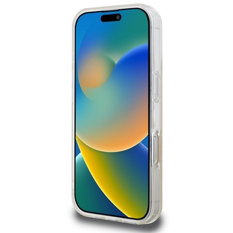 DKNY DKHMP16LHRHSEP iPhone 16 Pro 6.3" różowy/pink hardcase Repeat texture patern & Stripe MagSafe