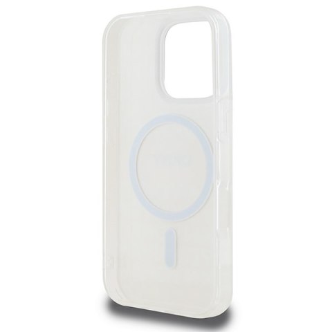 DKNY DKHMP16LHRHSEP iPhone 16 Pro 6.3" różowy/pink hardcase Repeat texture patern & Stripe MagSafe