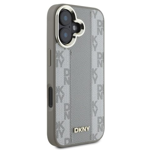 DKNY DKHMP16SPCPVSLE iPhone 16 6.1" beżowy/beige hardcase Checkered Pattern Magsafe