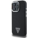 Guess GUHMP16LPGTSPSK iPhone 16 Pro 6.3" czarny/black hardcase Grained Triangle MagSafe