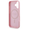 Guess GUHMP16MPGPYSP iPhone 16 Plus 6.7" różowy/pink hardcase Peony Script Logo MagSafe