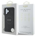 Guess GUHMP16SPSAPSMEK iPhone 16 6.1" czarny/black hardcase Saffiano Peony Classic Logo MagSafe