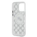 Karl Lagerfeld KLHMP15XHMCKMHT iPhone 15 Pro Max 6.7" przezroczysty/transparent IML Monogram Karl&Choupette Head MagSafe