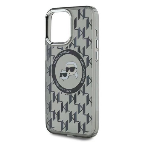 Karl Lagerfeld KLHMP15LHMCKMHK iPhone 15 Pro 6.1" czarny/black IML Monogram Karl&Choupette Head MagSafe