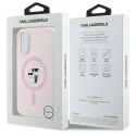 Karl Lagerfeld KLHMP16MSCMKCRHP iPhone 16 Plus różowy/pink HC MagSafe Silicone KC Heads Ring