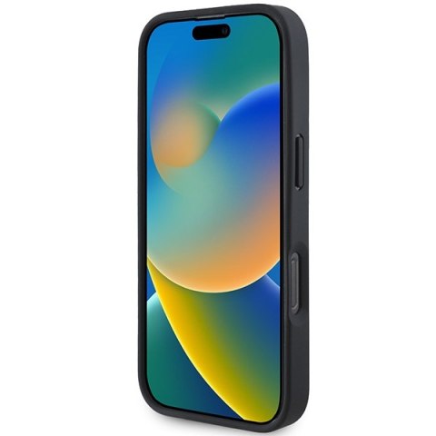 Mercedes MEHMP16L23RBARK iPhone 16 Pro 6.3" czarny/black hardcase Textured And Plain Leather MagSafe