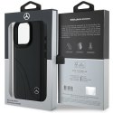 Mercedes nakładka do iPhone 16 Pro 6,3" MEHCP16L23RBCSK Hardcase MB Curved Stitches Leather czarna