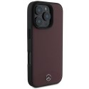 Mercedes nakładka do iPhone 16 Pro 6,3" MEHMP16L23RBARR Hardcase Textured And Plain Leather MagSafe czerwona