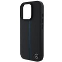 Mercedes nakładka do iPhone 16 Pro 6,3" MEHMP16L23RURBK Hardcase MB Blue Line Leather MagSafe czarna