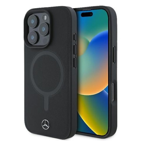 Mercedes nakładka do iPhone 16 Pro Max 6,9" MEHMP16X23RCMK Hardcase Smooth Leather MagSafe czarna