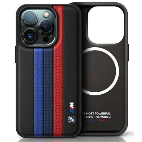 BMW BMHMP16L23PUPTK iPhone 16 Pro 6.3" czarny/black hardcase M Perf. Tricolor Printed Stripes MagSafe