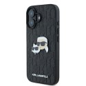 Karl Lagerfeld nakładka do iPhone 16 6,1" KLHCP16SPGKLKCPK czarna Hardcase Monogram Karl&Choupette Head Pin