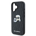 Karl Lagerfeld nakładka do iPhone 16 6,1" KLHCP16SPGKLKCPK czarna Hardcase Monogram Karl&Choupette Head Pin