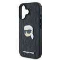 Karl Lagerfeld nakładka do iPhone 16 6,1" KLHCP16SPGKLKIPK czarna Hardcase Monogram Karl Head Pin