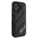 Karl Lagerfeld nakładka do iPhone 16 6,1" KLHCP16SPQDSMGK czarna Hardcase Quilted Signature