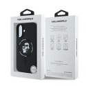 Karl Lagerfeld nakładka do iPhone 16 Plus 6,7" KLHMP16MSCMKCRHK czarna Hardcase Silicone Karl&Choupette Heads Ring MagSafe