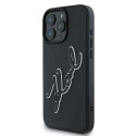 Karl Lagerfeld nakładka do iPhone 16 Pro 6,3" KLHCP16L3DRKSDLK czarna Hardcase 3D Rubber Bicolor Signature