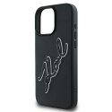 Karl Lagerfeld nakładka do iPhone 16 Pro 6,3" KLHCP16L3DRKSDLK czarna Hardcase 3D Rubber Bicolor Signature