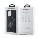 Karl Lagerfeld nakładka do iPhone 16 Pro 6,3" KLHCP16L3DRKSDLK czarna Hardcase 3D Rubber Bicolor Signature