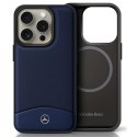 Mercedes MEHMP16X23RBARV iPhone 16 Pro Max 6.9" granatowy/navy hardcase Textured And Plain Leather MagSafe