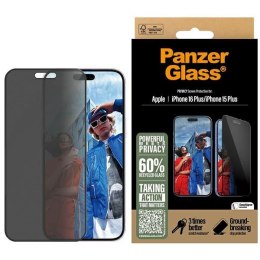 PanzerGlass Privacy Screen Protector iPhone 16 Plus 6.7