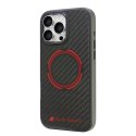 Audi Carbon Fiber Sport Red Circle MagSafe iPhone 16 Pro Max 6.9" czarny/black hardcase AUS-TPUPCMIP16PM-RSQ/D5-BK