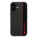 Audi Carbon Fiber Stripe iPhone 16 6.1" czarny/black hardcase AUS-TPUPCIP16-R8/D1-BK