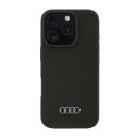 Audi Silicone Case iPhone 16 Pro 6.3" czarny/black hardcase AU-LSRIP16P-Q3/D1-BK