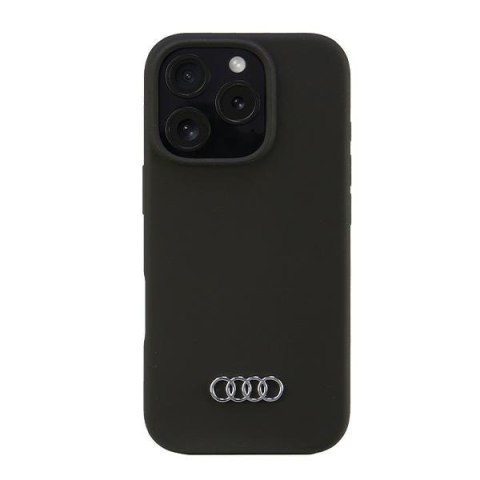 Audi Silicone Case iPhone 16 Pro 6.3" czarny/black hardcase AU-LSRIP16P-Q3/D1-BK