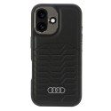 Audi Synthetic Leather MagSafe iPhone 16 6.1" czarny/black hardcase AU-TPUPCMIP16-GT/D3-BK