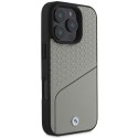 BMW BMHMP16L23RDCLG iPhone 16 Pro 6.3" szary/grey hardcase Sign Leather Textured and Line MagSafe