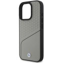 BMW BMHMP16L23RDCLG iPhone 16 Pro 6.3" szary/grey hardcase Sign Leather Textured and Line MagSafe