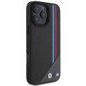 BMW BMHMP16S23PUTRK iPhone 16 6.1" czarny/black hardcase M Meshed Tricolor Stripes MagSafe