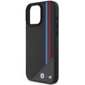 BMW BMHMP16S23PUTRK iPhone 16 6.1" czarny/black hardcase M Meshed Tricolor Stripes MagSafe