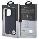 Mercedes MEHMP16X23RBARV iPhone 16 Pro Max 6.9" granatowy/navy hardcase Textured And Plain Leather MagSafe