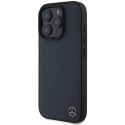 Mercedes MEHMP16X23RBGVV iPhone 16 Pro Max 6.9" granatowy/navy hardcase MB Wood Imitation Leather MagSafe