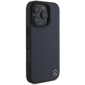 Mercedes MEHMP16X23RBGVV iPhone 16 Pro Max 6.9" granatowy/navy hardcase MB Wood Imitation Leather MagSafe