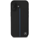 Mercedes MEHMP16S23RURBK iPhone 16 6.1" czarny/black hardcase MB Blue Line Leather MagSafe