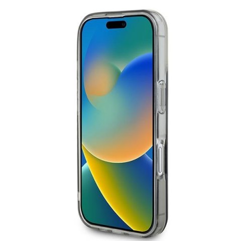 Guess nakładka do iPhone 16 6,1" GUHMP16SHFWFCK IML Flowers Wreath czarna MagSafe