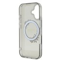 Guess nakładka do iPhone 16 6,1" GUHMP16SHFWFCK IML Flowers Wreath czarna MagSafe