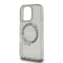 Guess nakładka do iPhone 16 Pro 6,3" GUHMP16LHFWFCK IML Flowers Wreath czarna MagSafe
