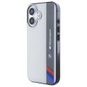 BMW BMHCP16M23HTFEG iPhone 16 Plus 6.7" szary/grey hardcase Motosport IML Vertical Stripe